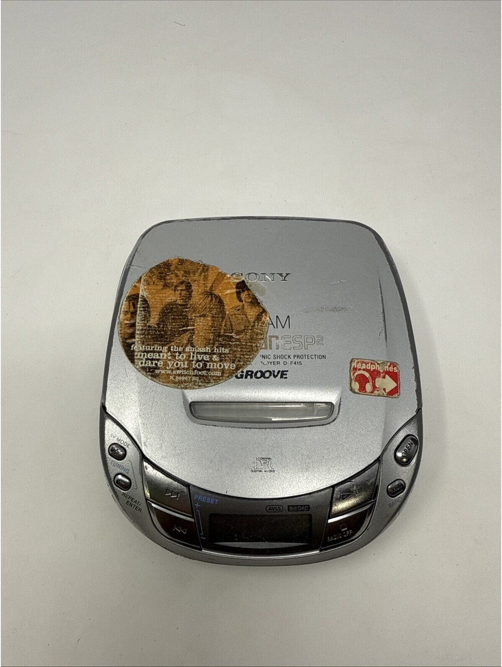 Sony Discman D-F411 - ESP2 Groove CD Player FM/AM Radio Parts Only